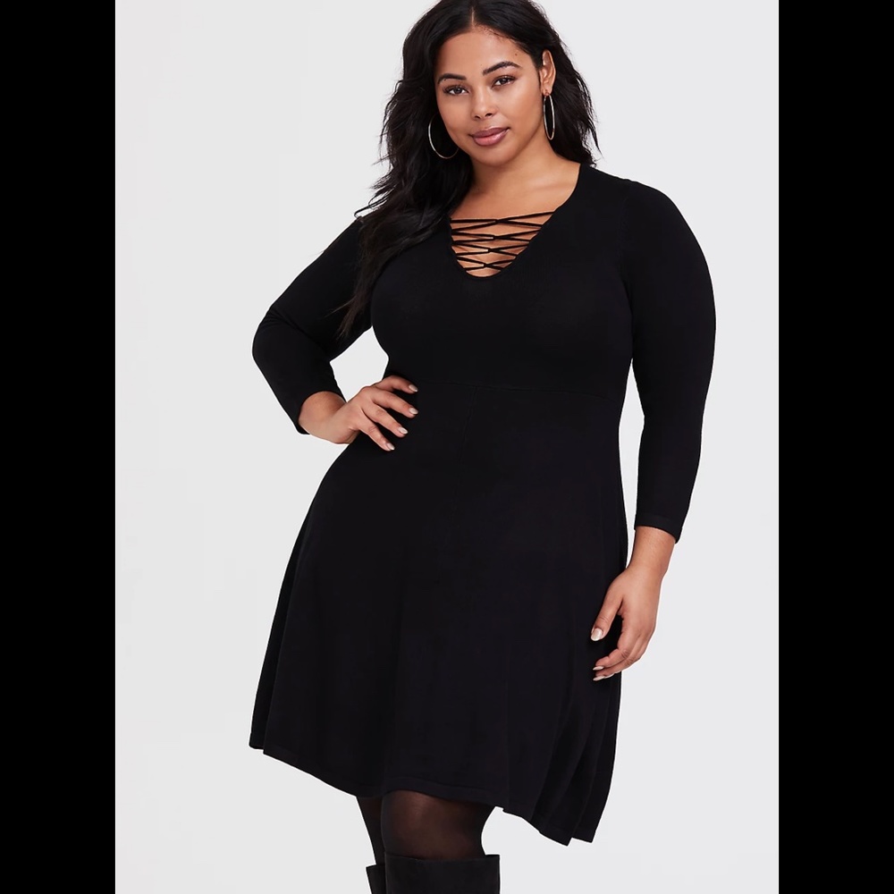 Torrid Lattice Skater Dress Size 3